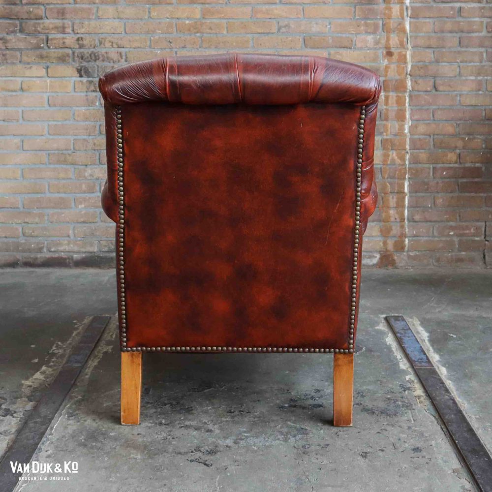 Leren vintage fauteuil - Afbeelding 4