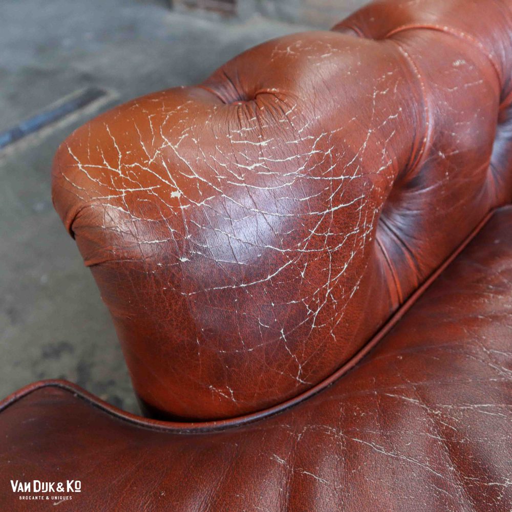 Leren vintage fauteuil - Afbeelding 11