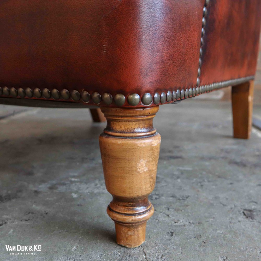 Leren vintage fauteuil - Afbeelding 13