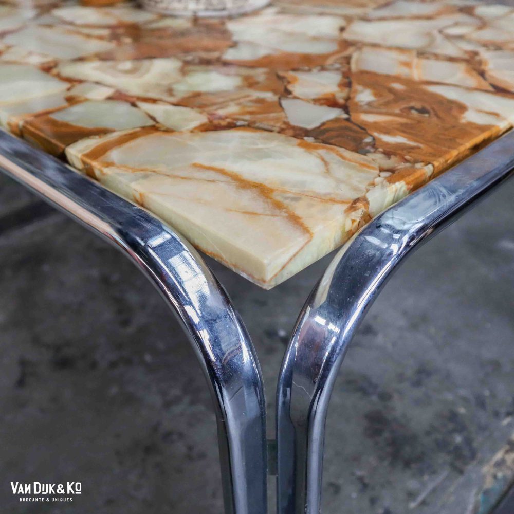 Vintage salontafel - natuursteen - Afbeelding 7