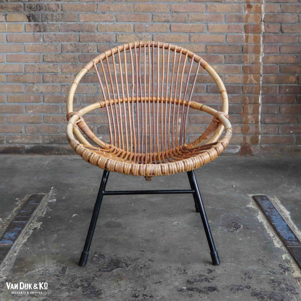 Vintage rotan stoeltje - Afbeelding 2