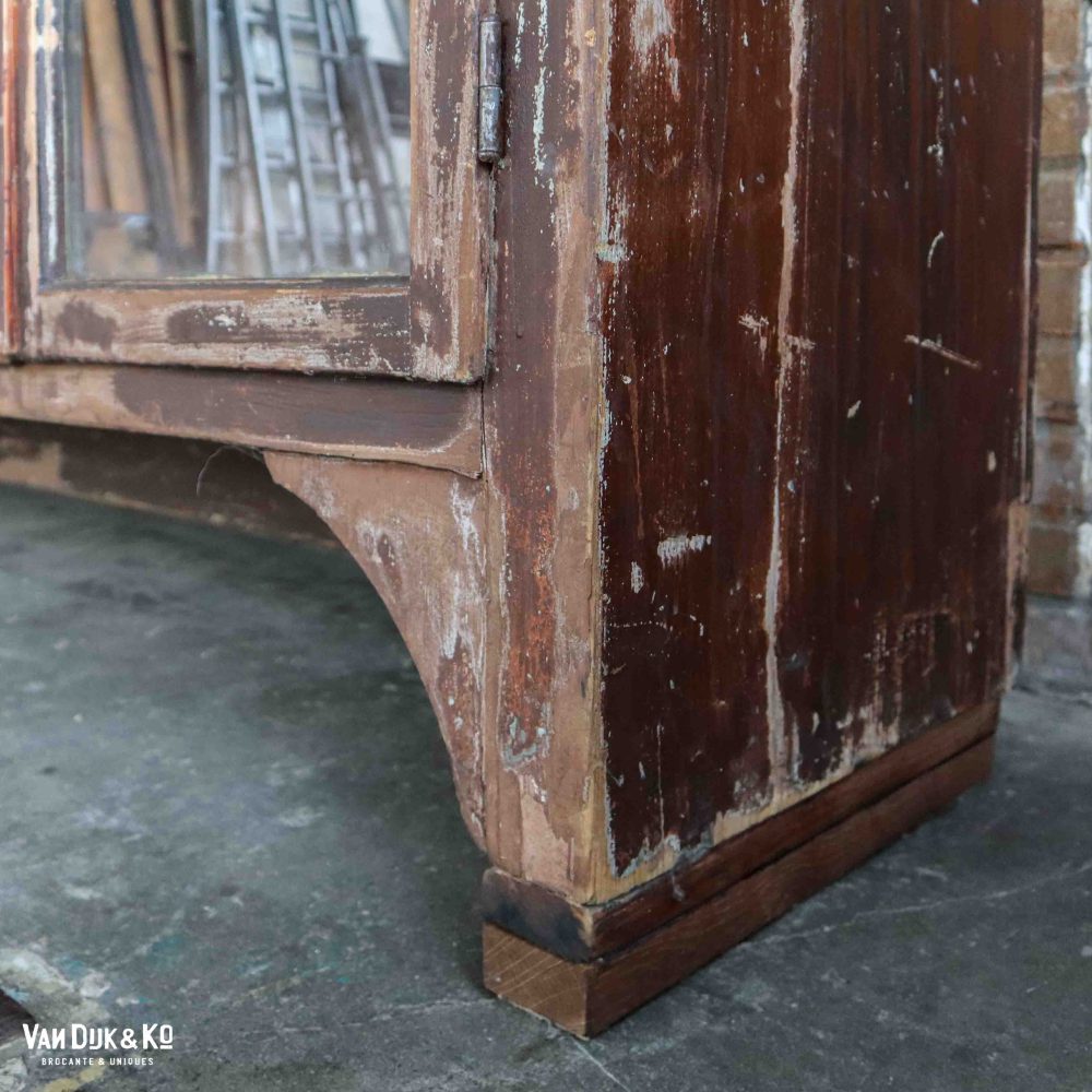 Brocante dressoir met getrokken glas - Afbeelding 8