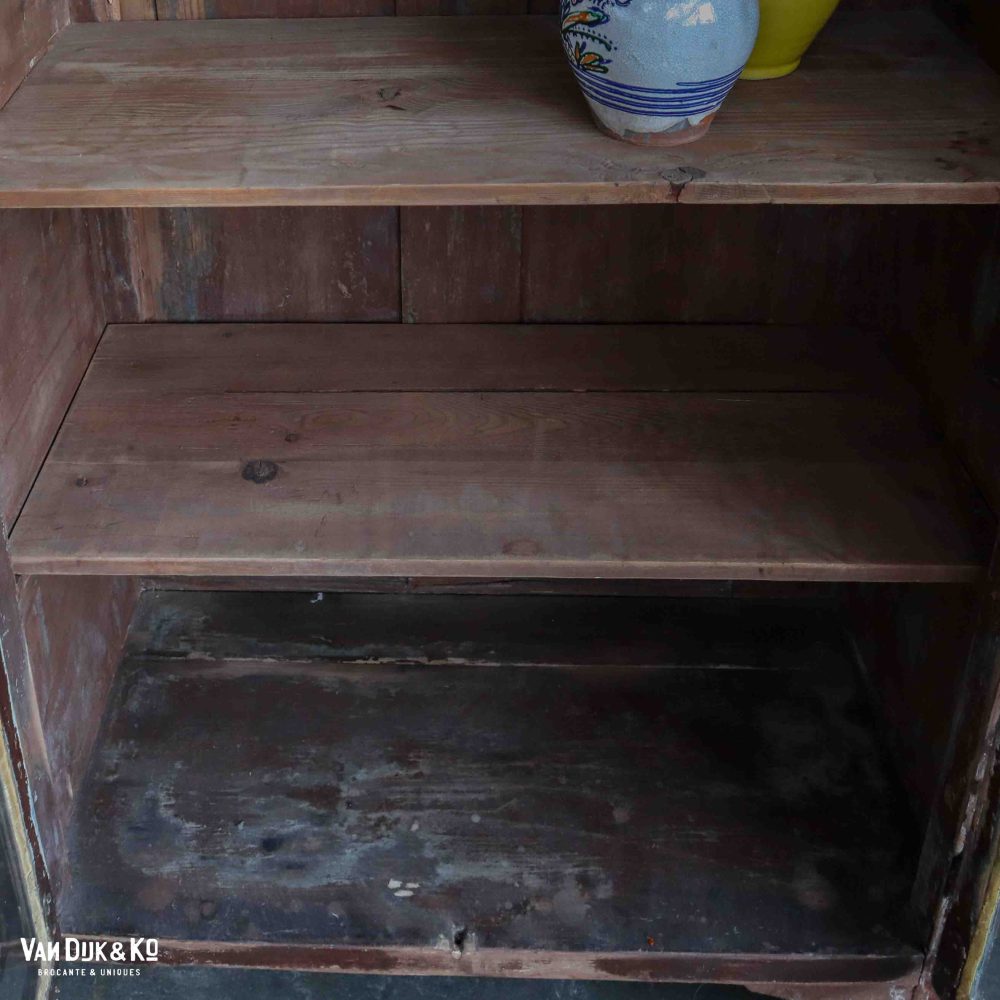 Brocante dressoir met getrokken glas - Afbeelding 4