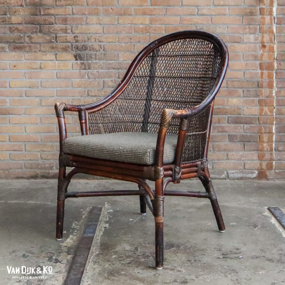 Vintage rotan fauteuil - Veeloo