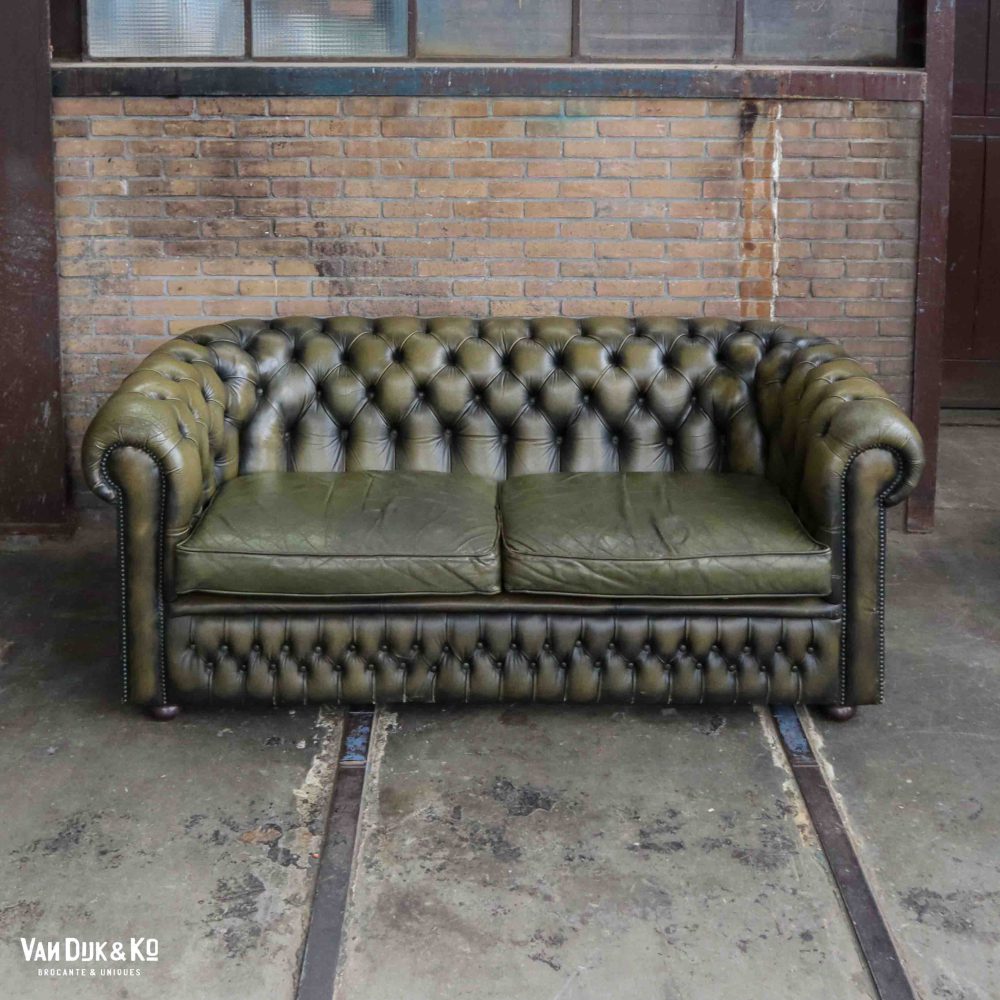 Leren Chesterfield bank - Afbeelding 2