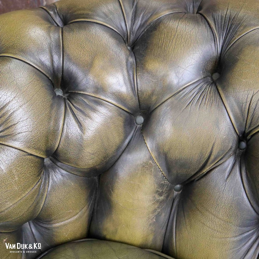 Leren Chesterfield bank - Afbeelding 4