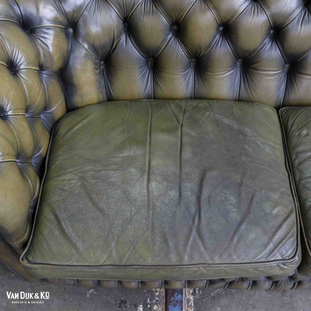 Leren Chesterfield bank - Afbeelding 6