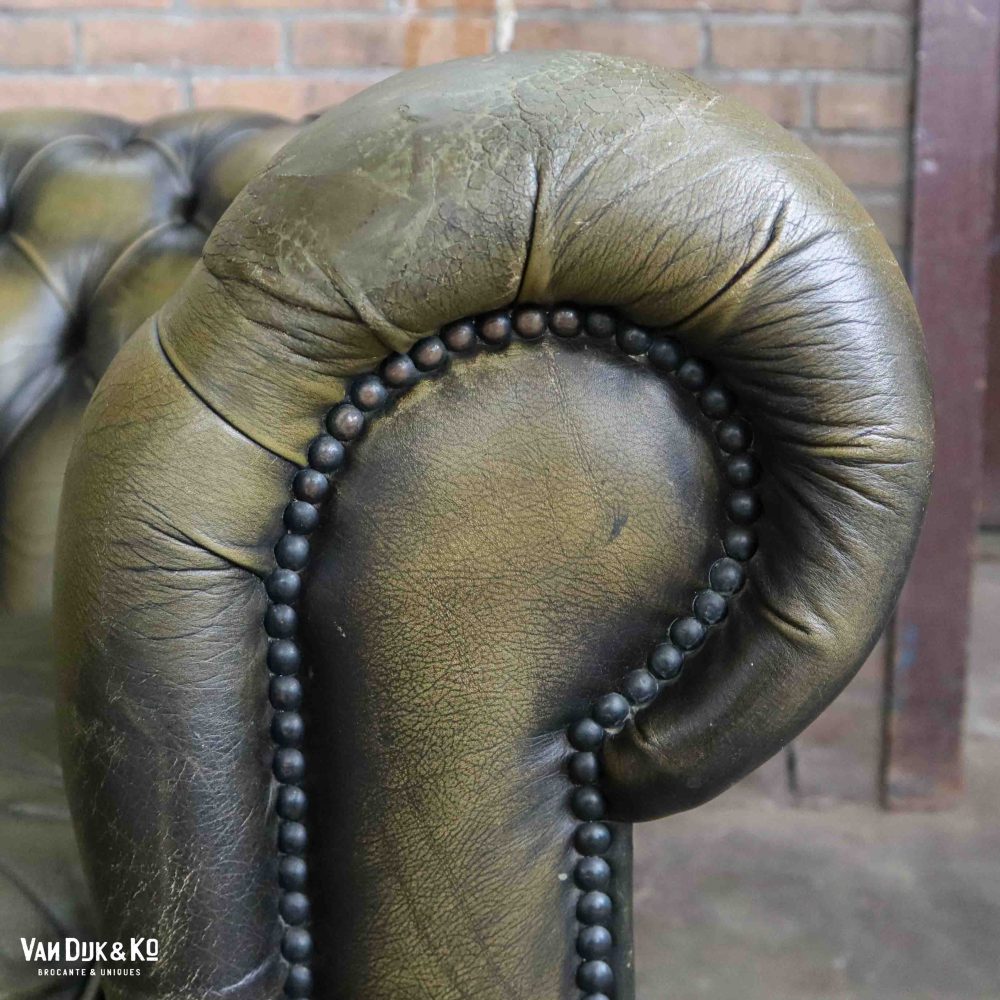 Leren Chesterfield bank - Afbeelding 7