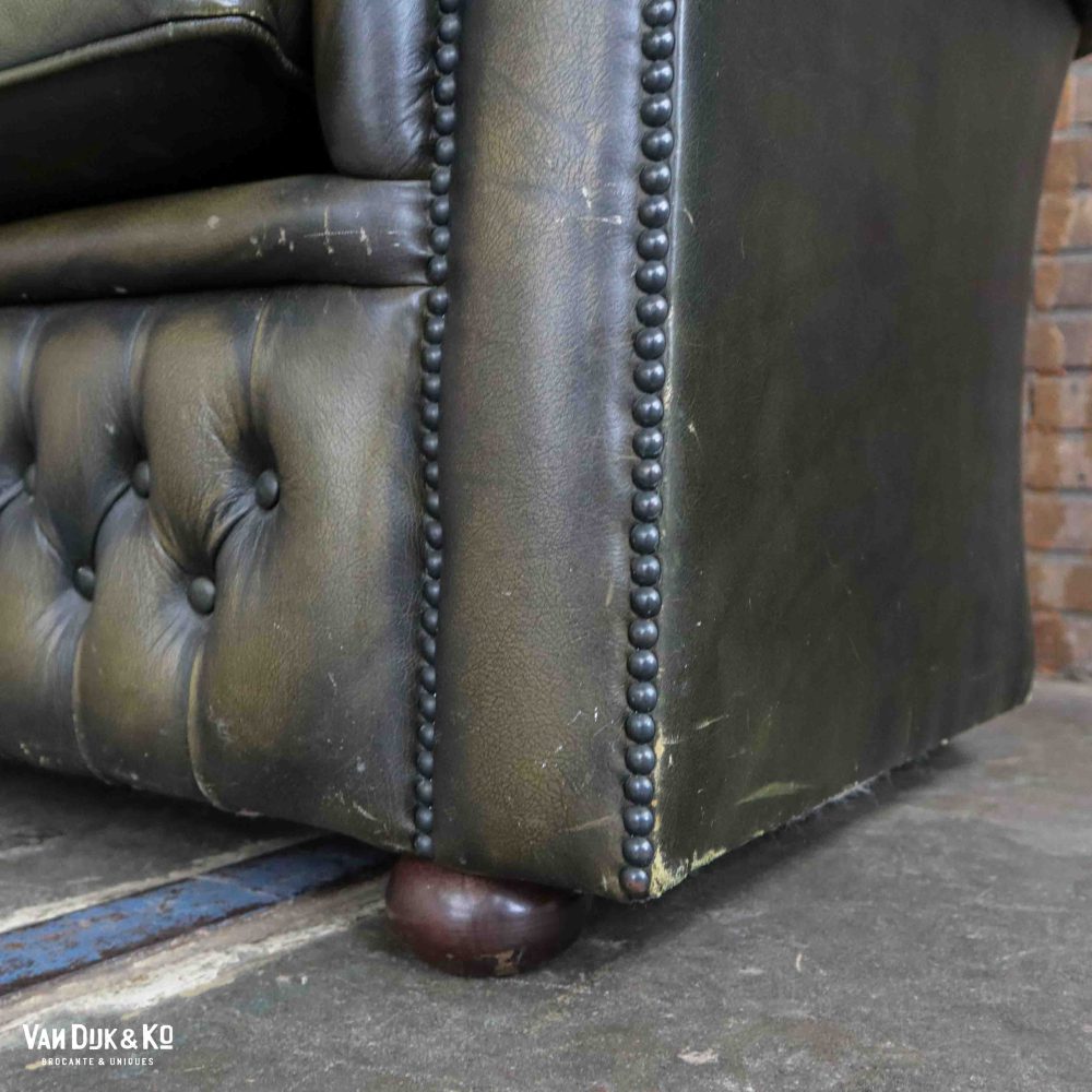 Leren Chesterfield bank - Afbeelding 8
