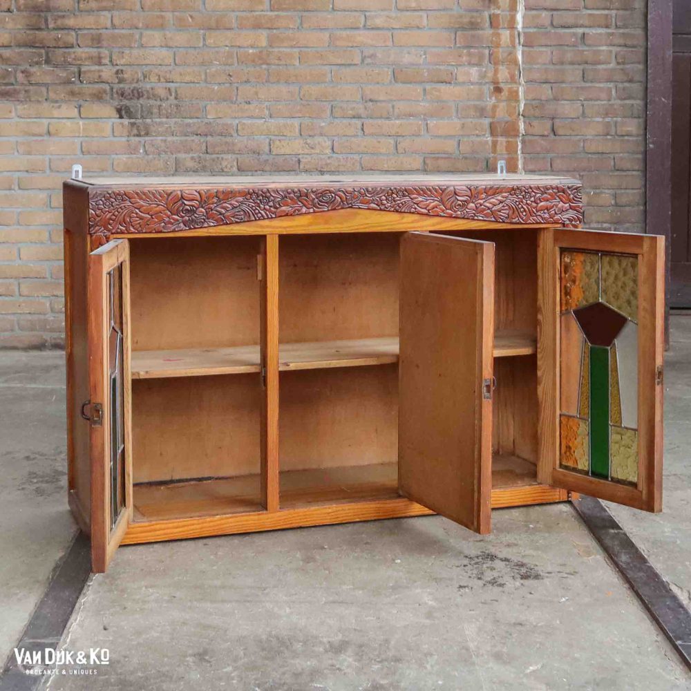 Hangkastje met glas in lood - Afbeelding 2