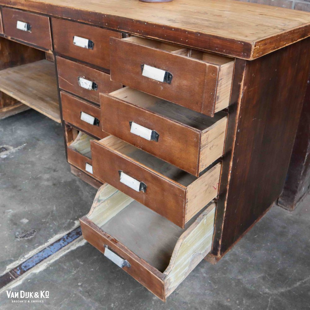 Brocante toonbank met lades - Afbeelding 4