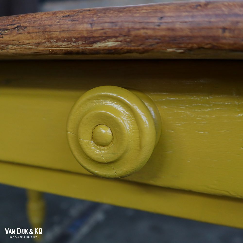 brocante houten tafel - Afbeelding 6