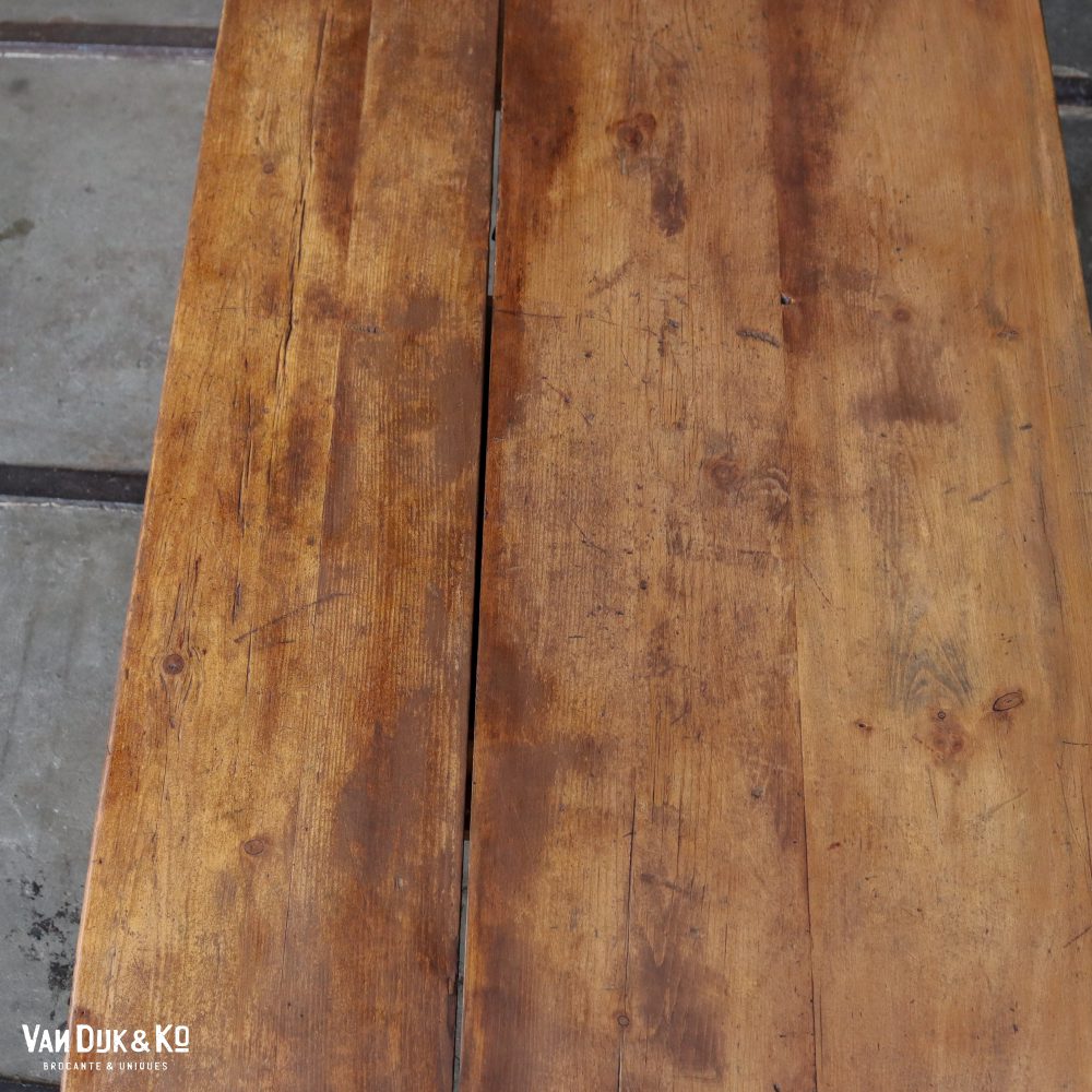 brocante houten tafel - Afbeelding 5