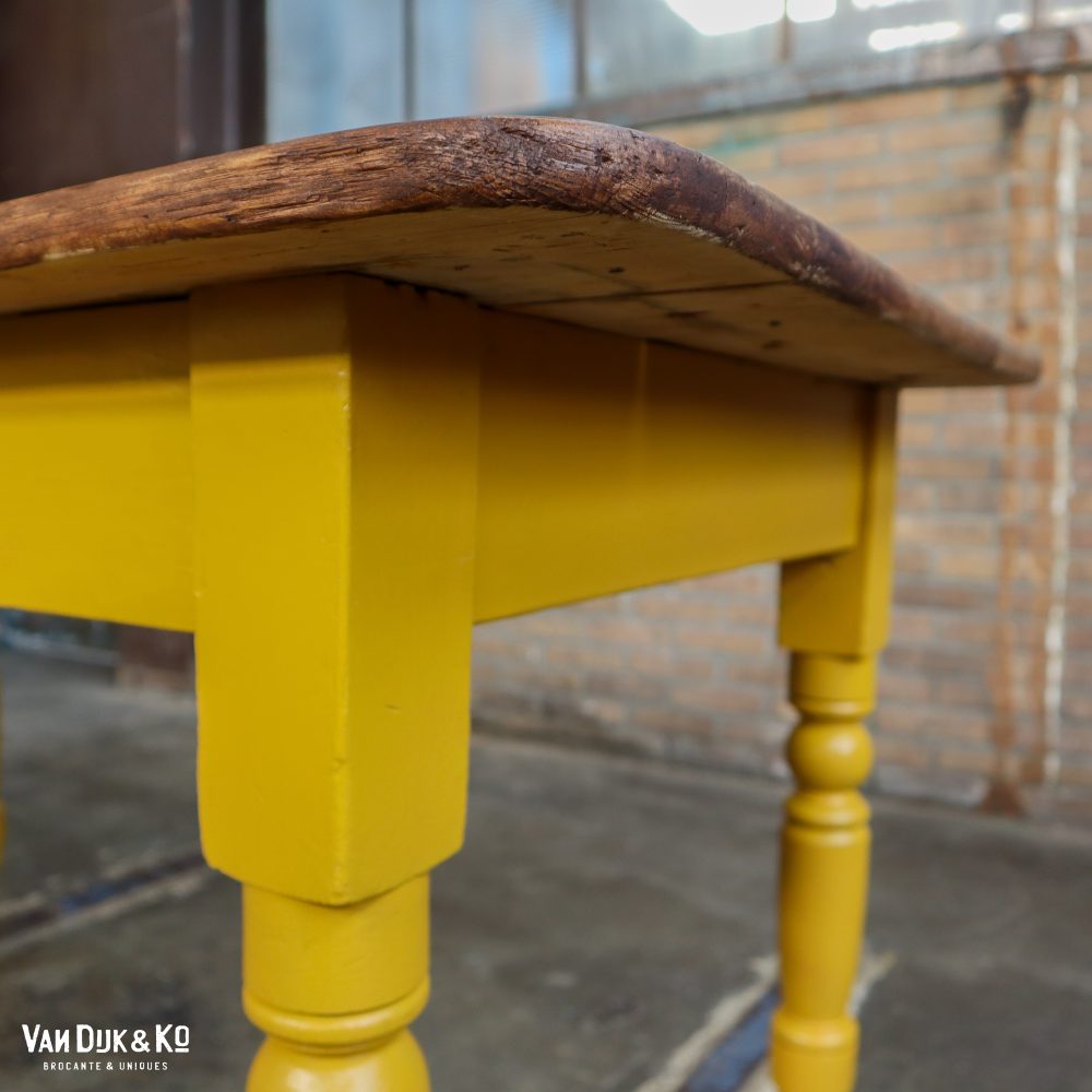 brocante houten tafel - Afbeelding 8