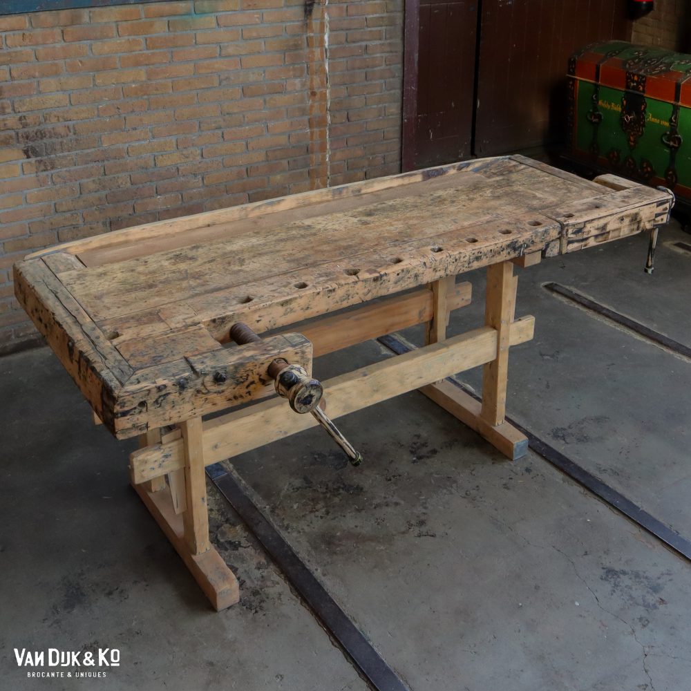 Brocante Hongaarse werkbank - Afbeelding 3
