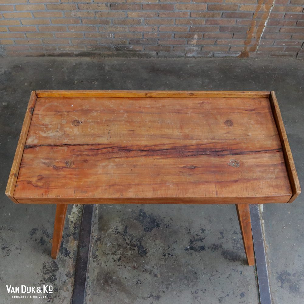 Brocante houten slagerstafel - Afbeelding 3