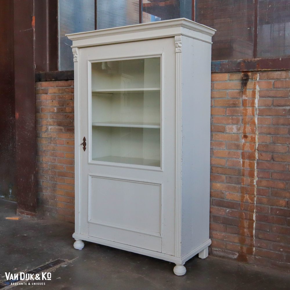 Brocante eendeurs vitrinekast - Afbeelding 3