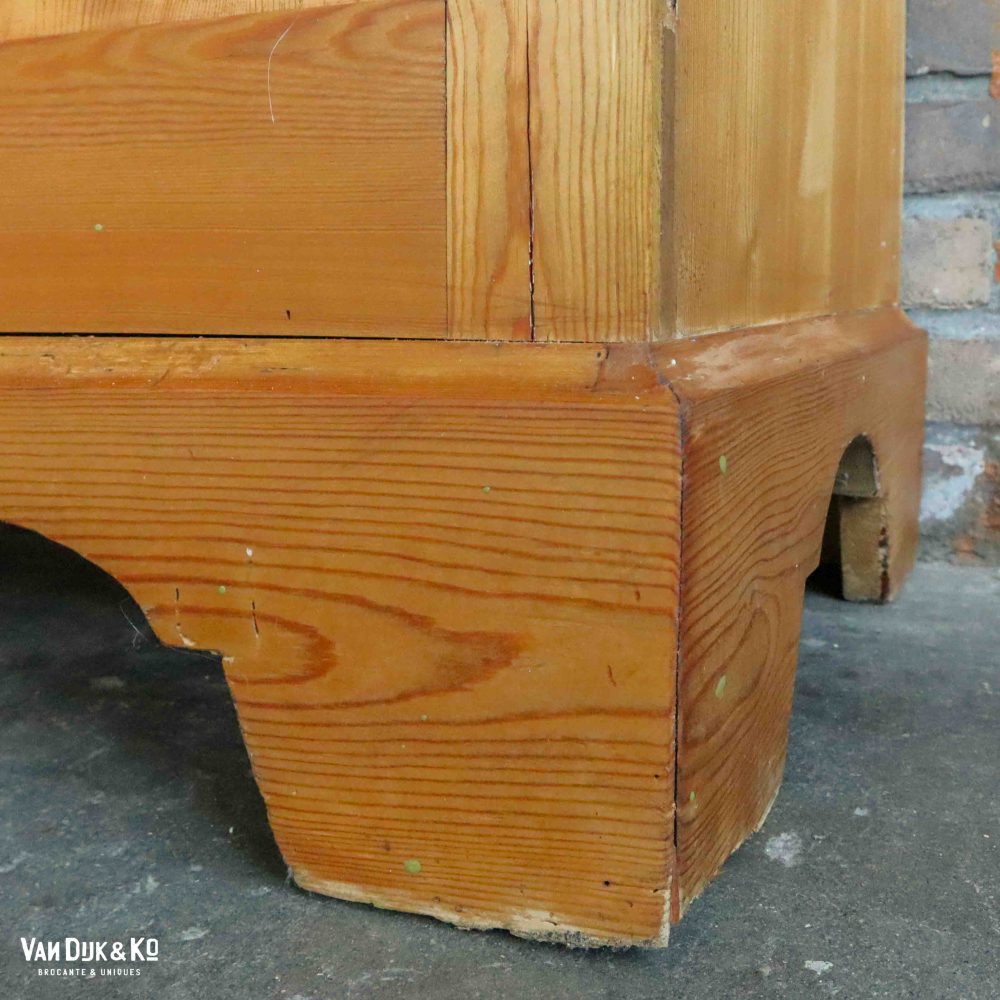 Houten brocante kaptafel - Afbeelding 9