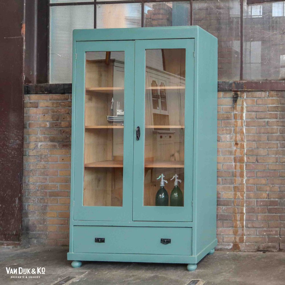 Zeegroene vitrinekast - Afbeelding 2