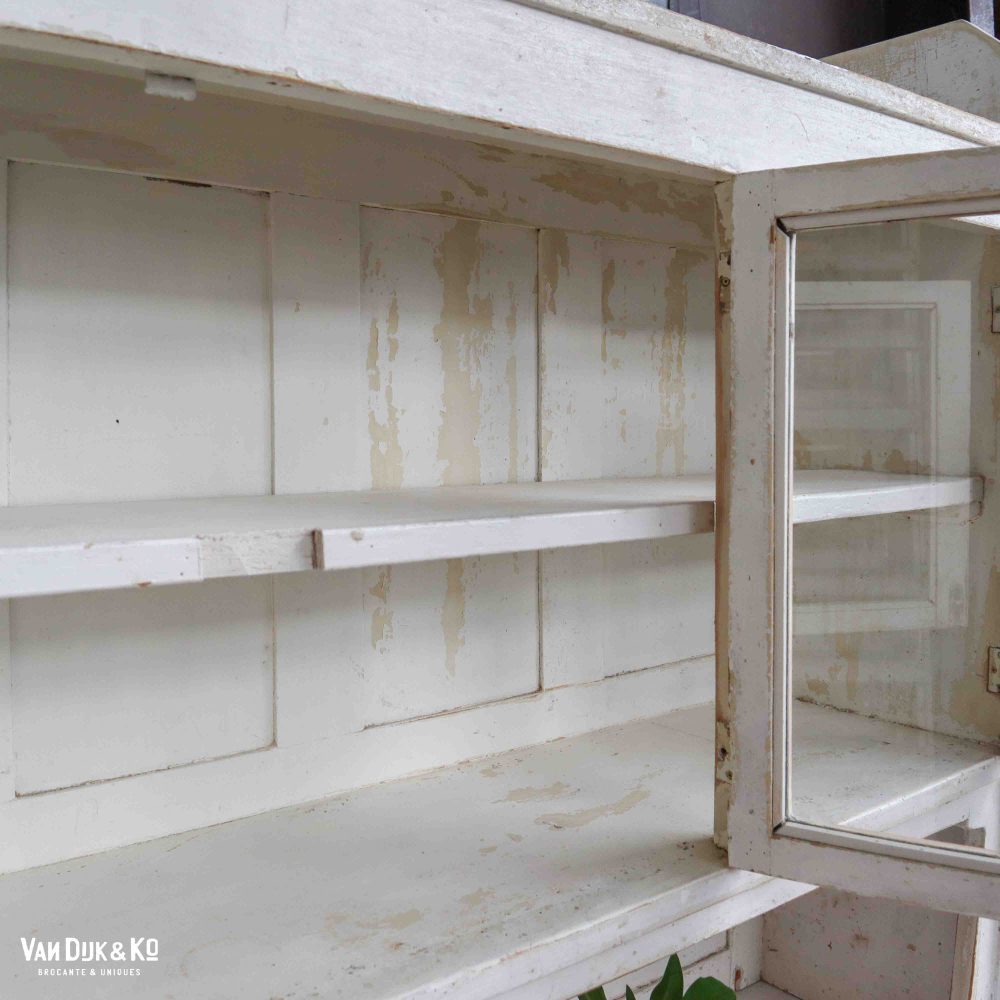 Brocante witte buffetkast - Afbeelding 4