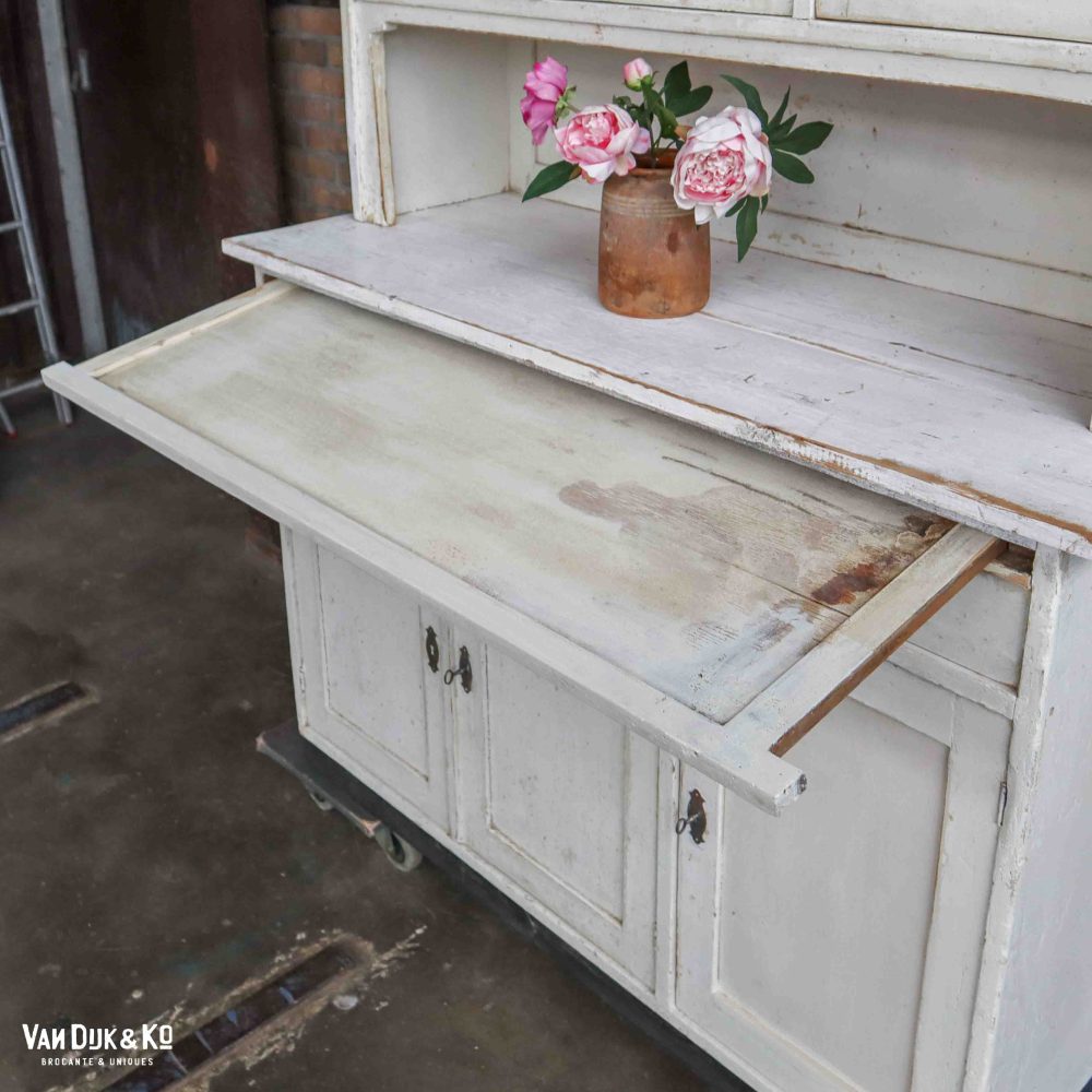 Brocante witte buffetkast - Afbeelding 7