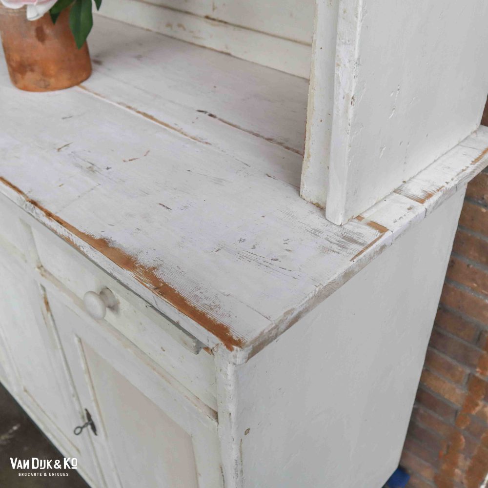 Brocante witte buffetkast - Afbeelding 9
