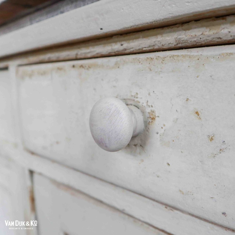 Brocante witte buffetkast - Afbeelding 11