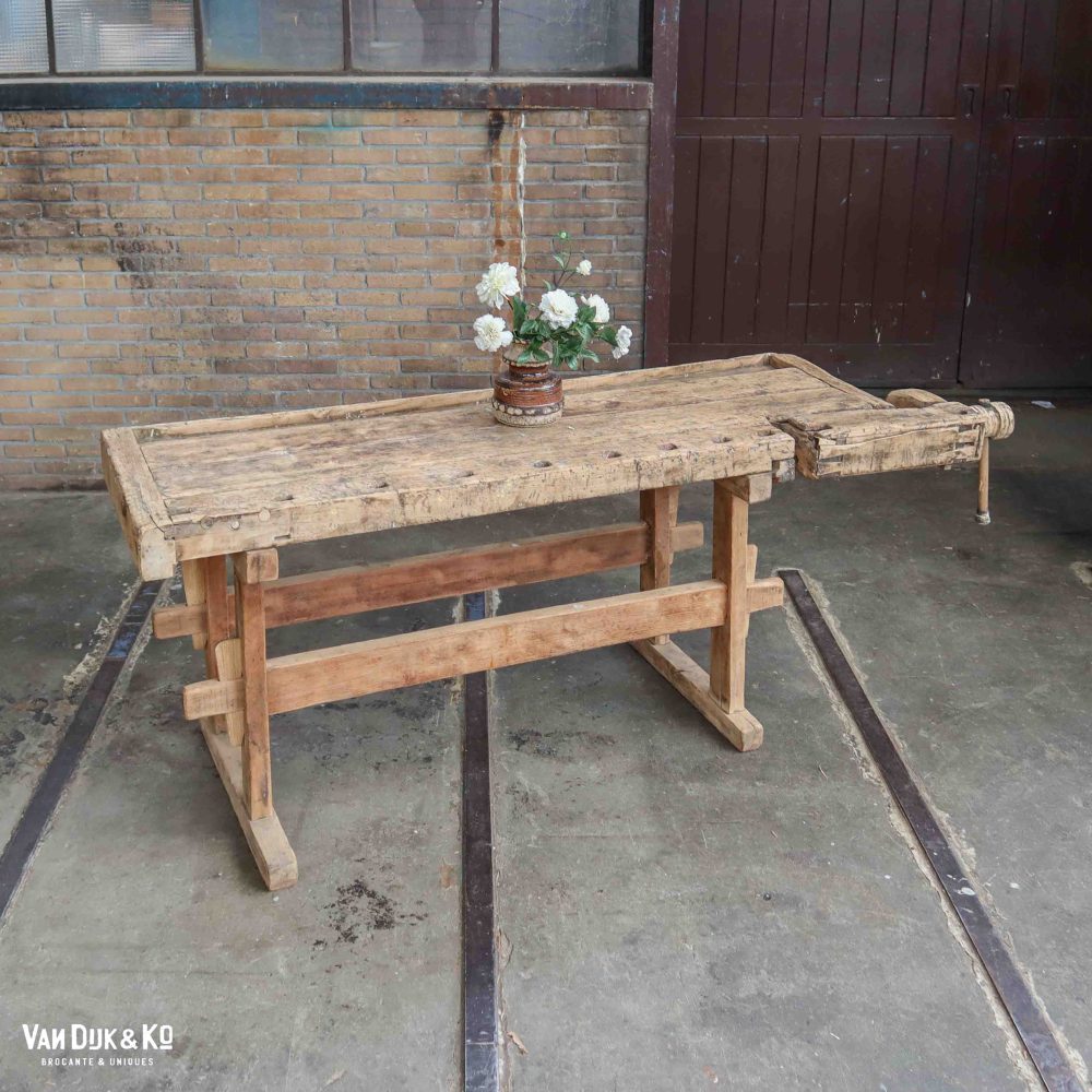 Brocante Hongaarse werkbank - Afbeelding 2