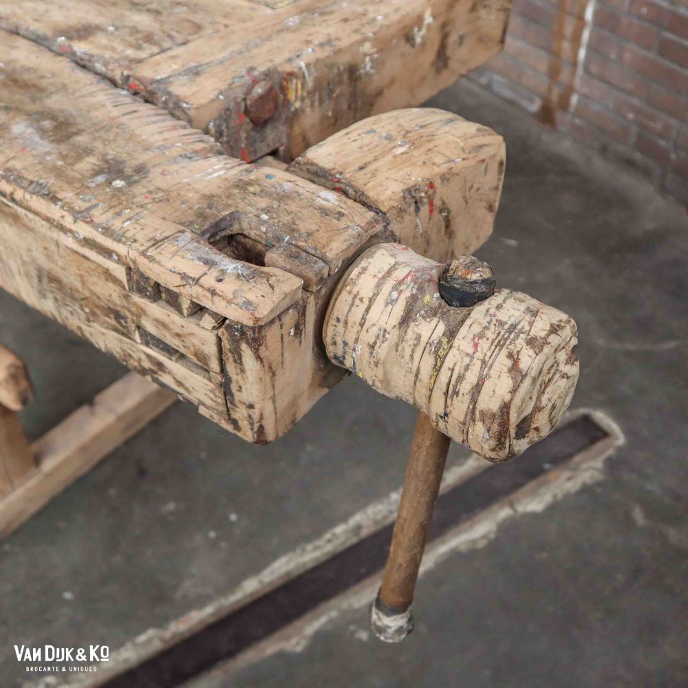 Brocante Hongaarse werkbank - Afbeelding 3