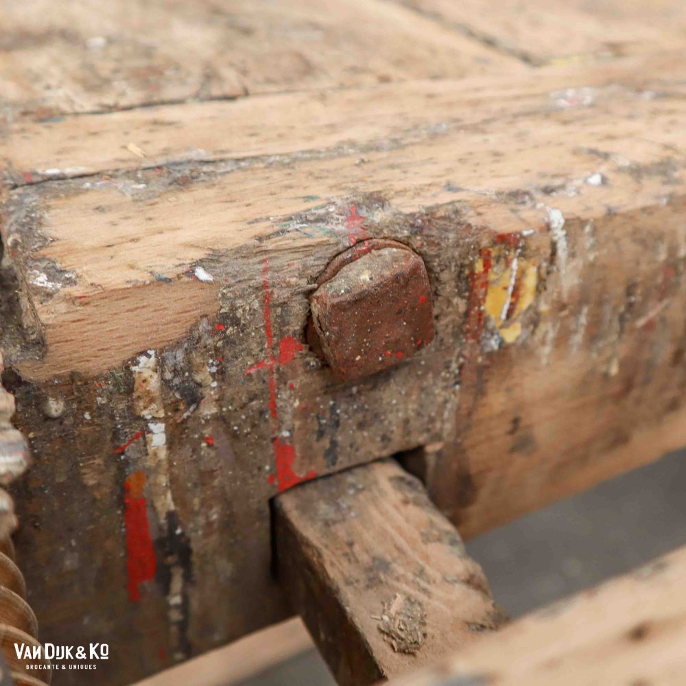 Brocante Hongaarse werkbank - Afbeelding 7