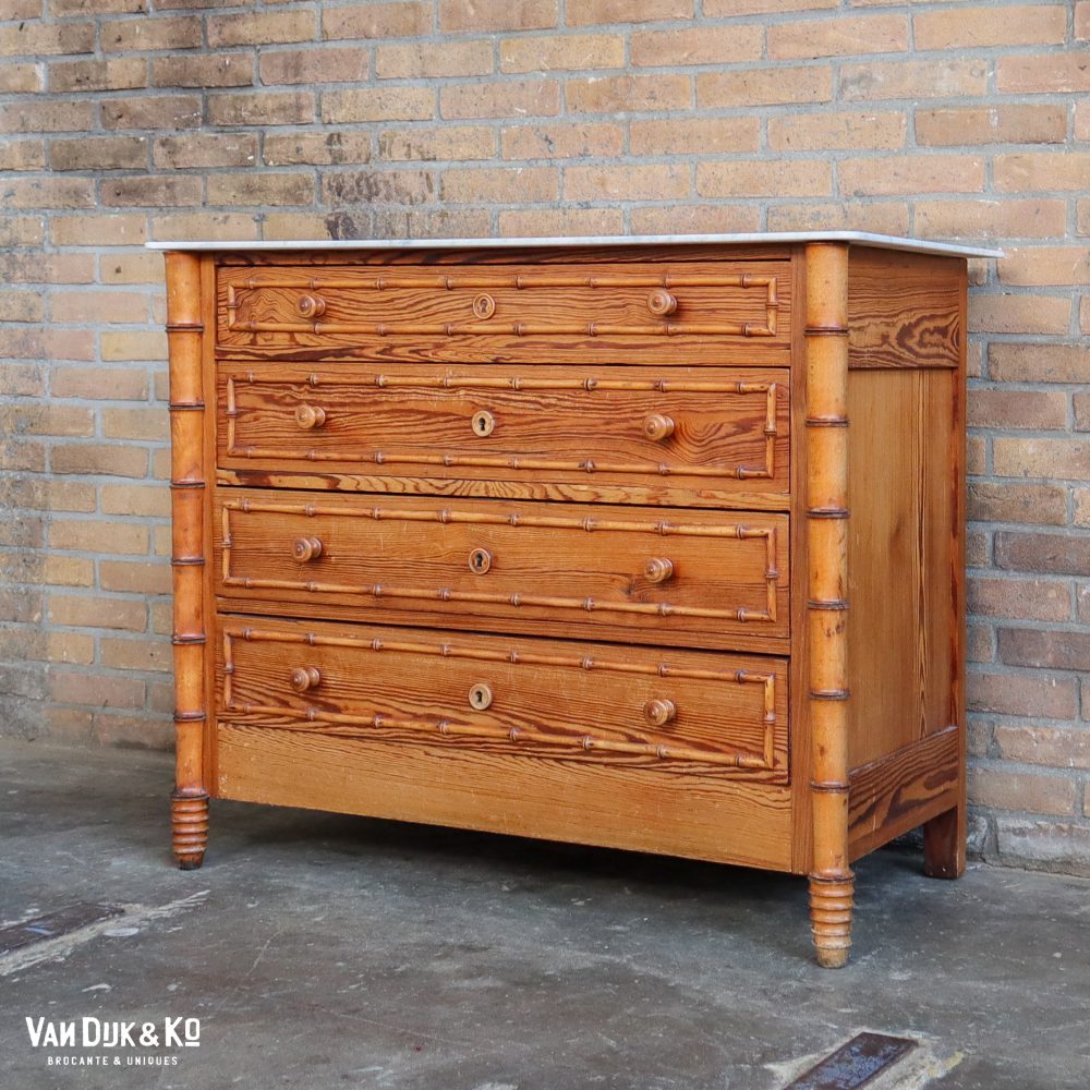 Faux bamboo ladekast - Afbeelding 2