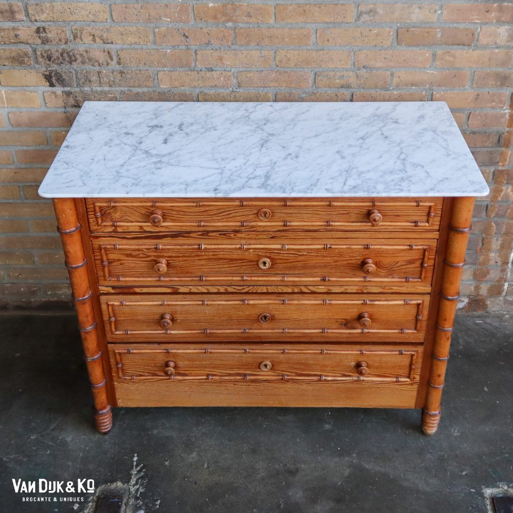 Faux bamboo ladekast - Afbeelding 3