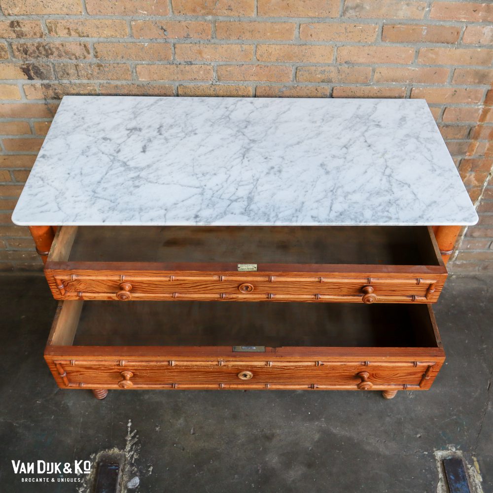 Faux bamboo ladekast - Afbeelding 4
