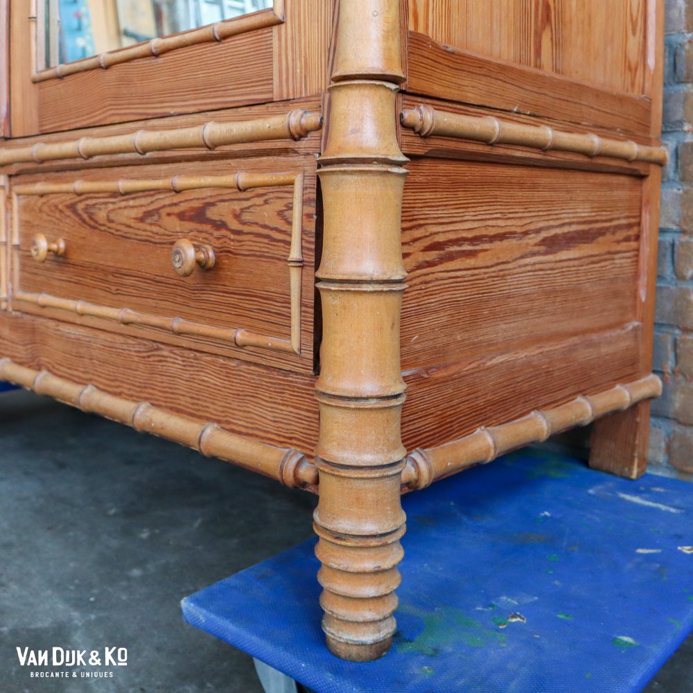 Faux bamboo spiegelkast - demontabel - Afbeelding 7