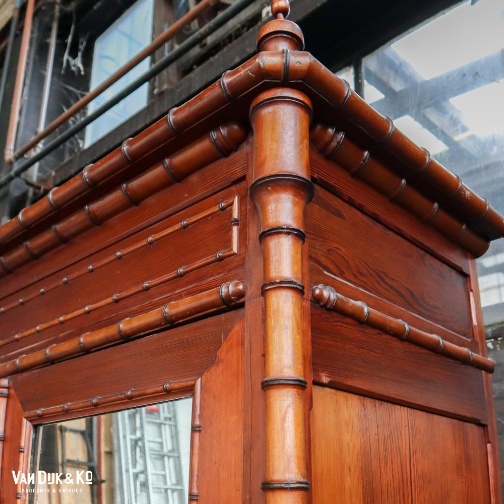 Faux bamboo spiegelkast - demontabel - Afbeelding 5