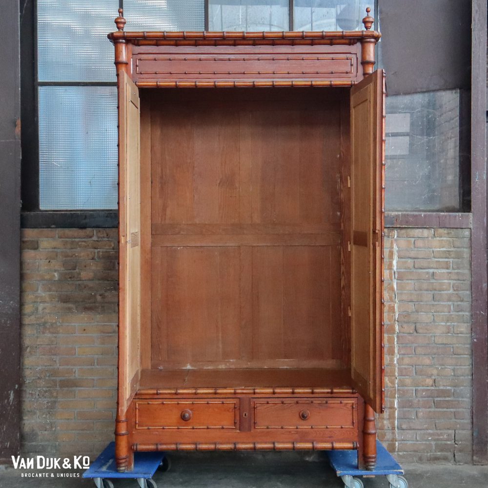 Faux bamboo spiegelkast - demontabel - Afbeelding 3