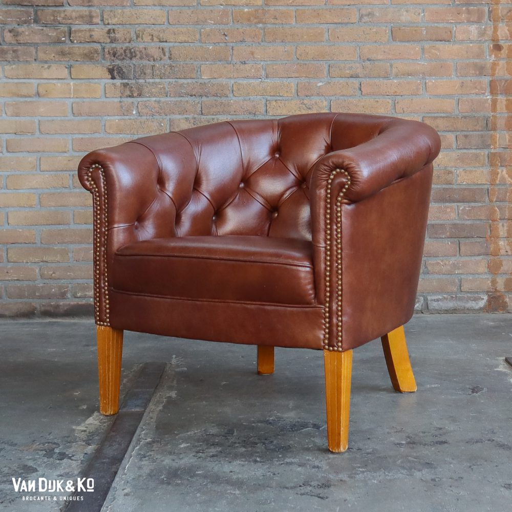 Leren vintage fauteuils - Afbeelding 2