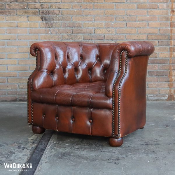 Leren vintage fauteuiltje