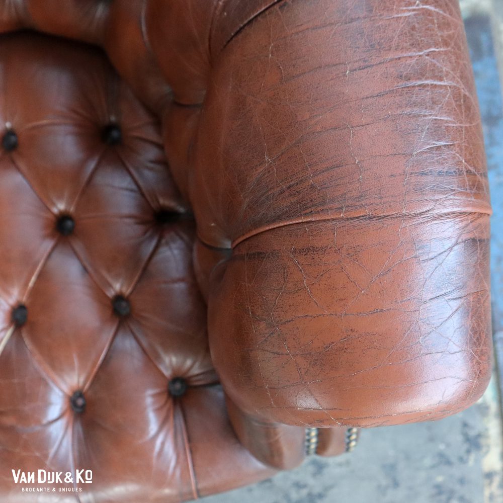 Leren vintage fauteuiltje - Afbeelding 4