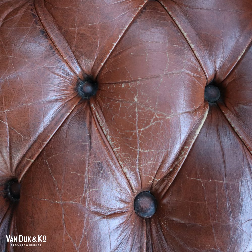 Leren vintage fauteuiltje - Afbeelding 5