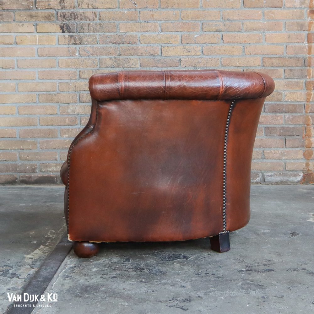 Leren vintage fauteuiltje - Afbeelding 7
