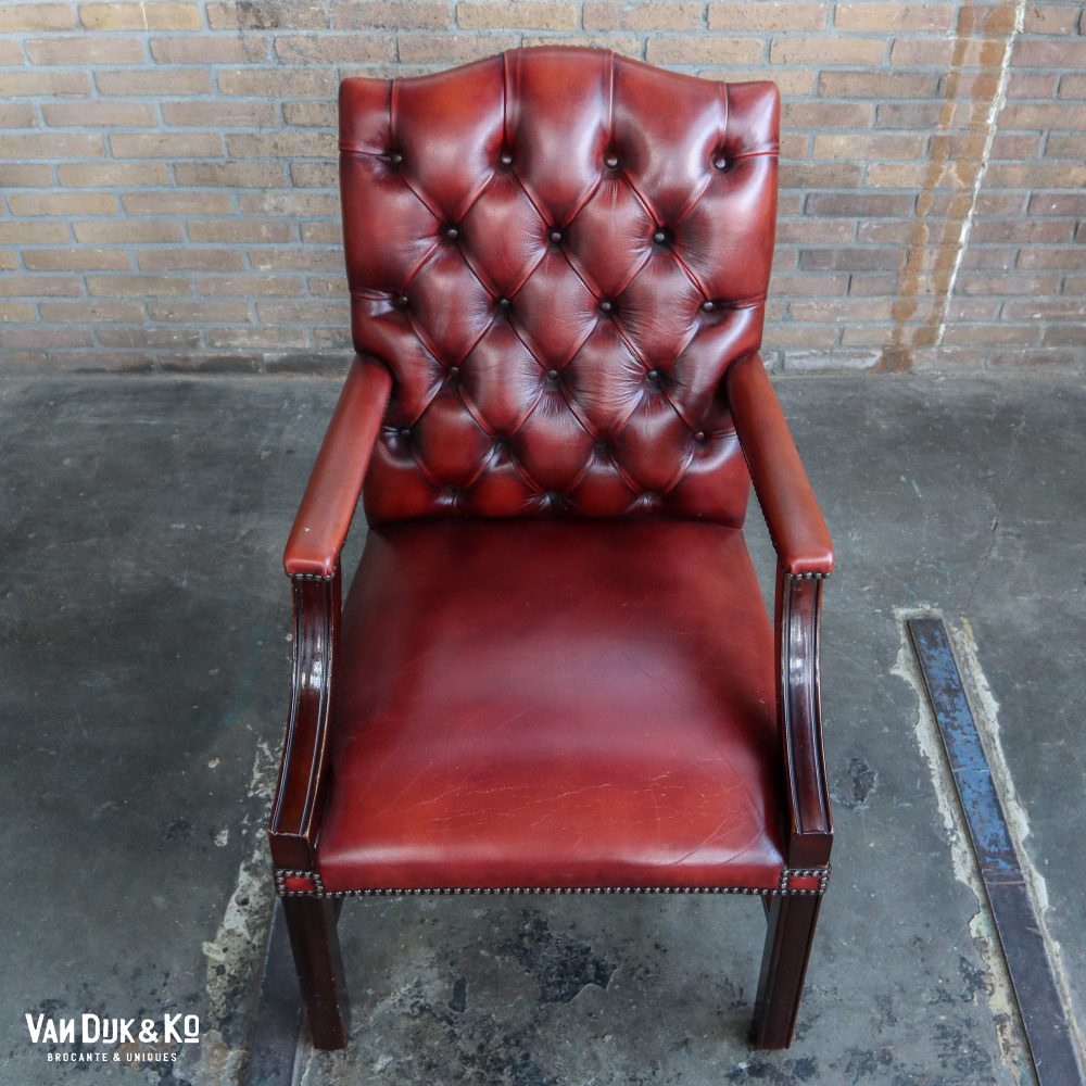 Leren vintage stoel - Afbeelding 2