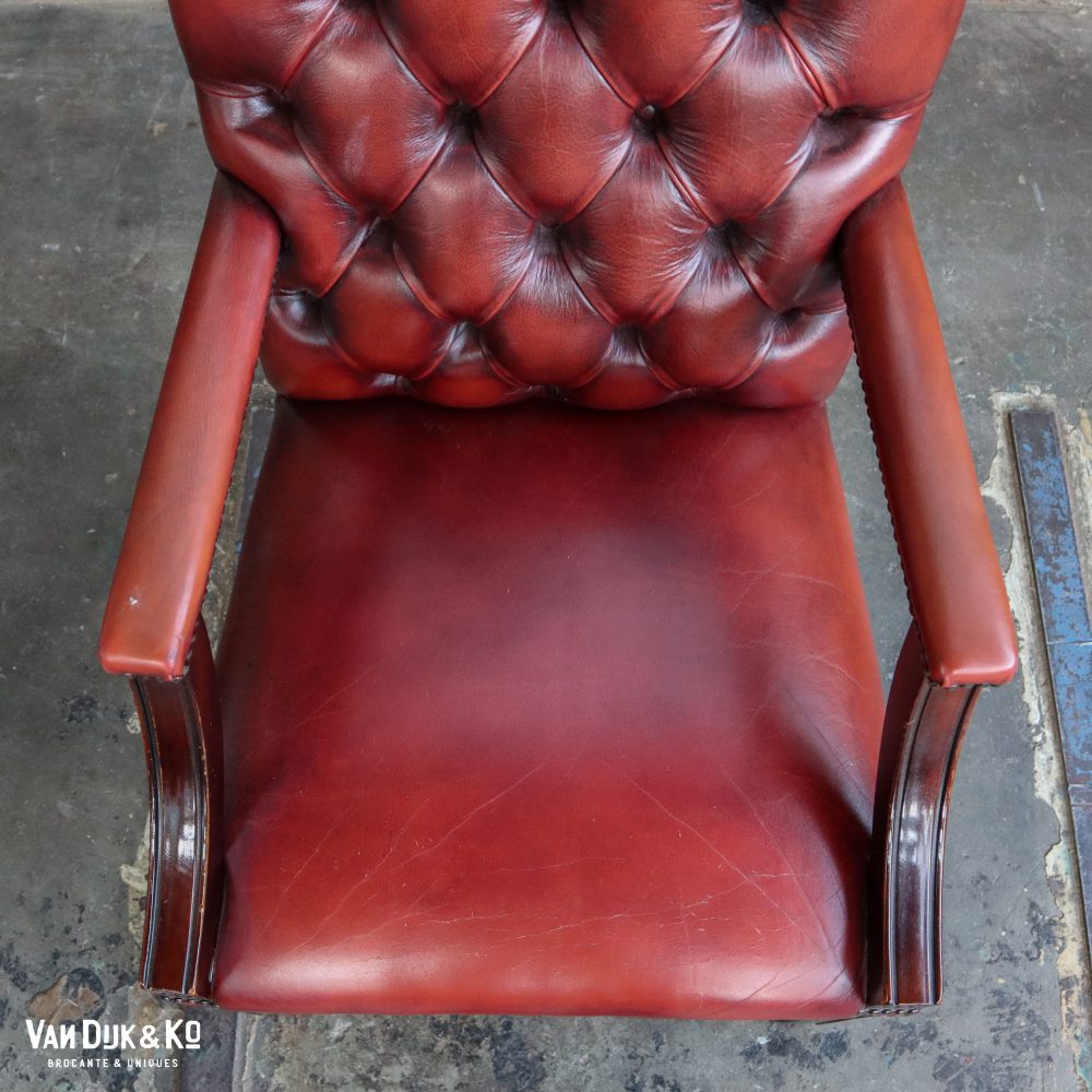 Leren vintage stoel - Afbeelding 3