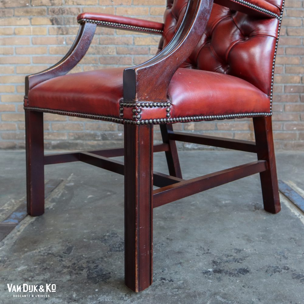 Leren vintage stoel - Afbeelding 7