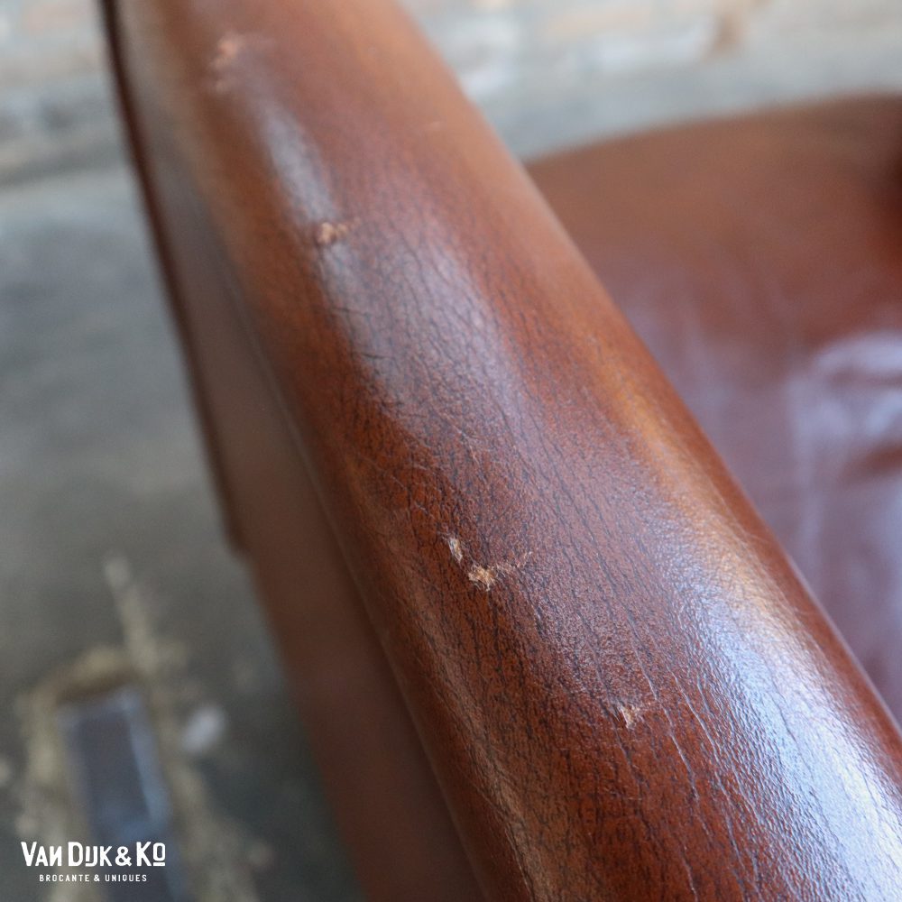 Leren vintage fauteuil - Afbeelding 10