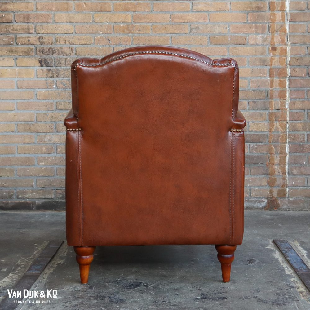 Leren vintage fauteuil - Afbeelding 9