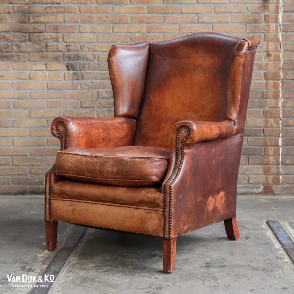 Schaapsleren vintage fauteuil