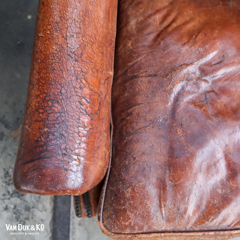 Schaapsleren vintage fauteuil - Afbeelding 8