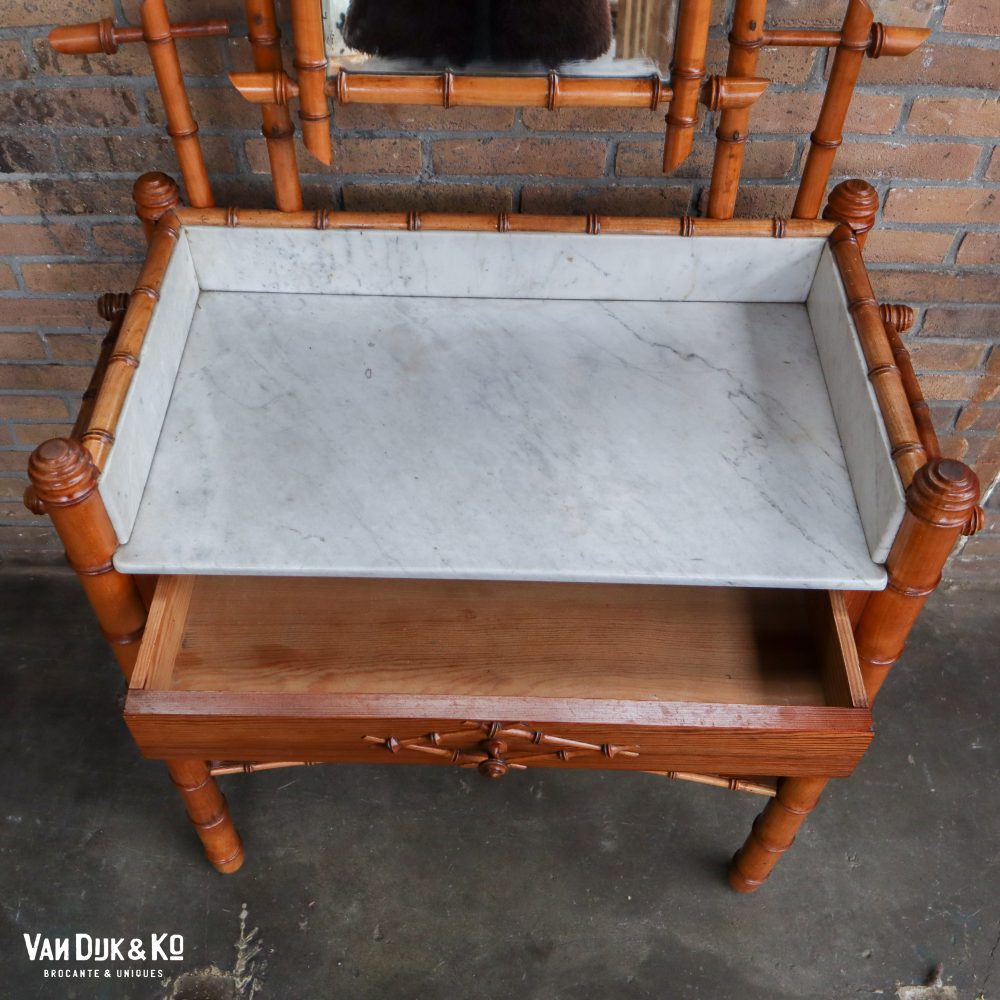 Faux bamboo kaptafel - Afbeelding 4