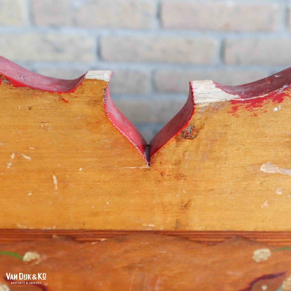 Houten brocante hoekbank - Afbeelding 10